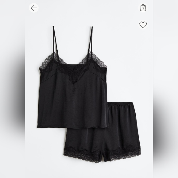 H&M Pyjama Camisole Top + Shorts - Picture 4 of 8